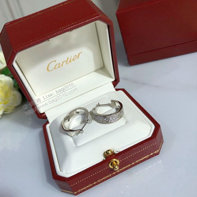 Cartier首飾 925高級精工厚實版 卡地亞滿天星耳拍  zgk1390
